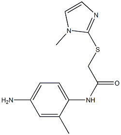 N-(4-amino-2-methylphenyl)-2-[(1-methyl-1H-imidazol-2-yl)sulfanyl]acetamide Struktur