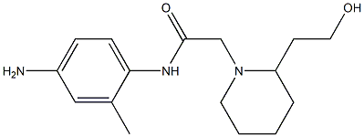 N-(4-amino-2-methylphenyl)-2-[2-(2-hydroxyethyl)piperidin-1-yl]acetamide Struktur