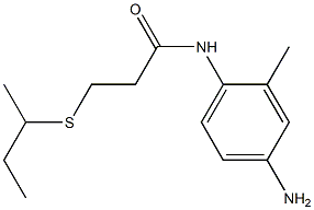 N-(4-amino-2-methylphenyl)-3-(butan-2-ylsulfanyl)propanamide Struktur