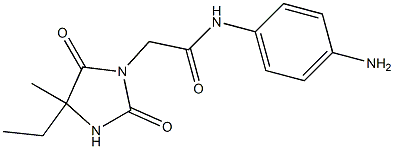 N-(4-aminophenyl)-2-(4-ethyl-4-methyl-2,5-dioxoimidazolidin-1-yl)acetamide Struktur