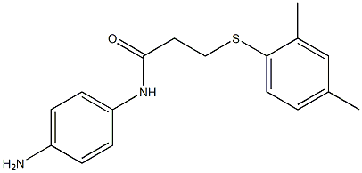 N-(4-aminophenyl)-3-[(2,4-dimethylphenyl)sulfanyl]propanamide Struktur