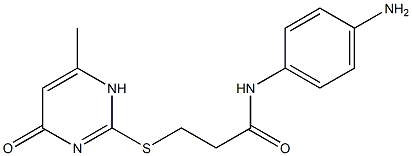 N-(4-aminophenyl)-3-[(6-methyl-4-oxo-1,4-dihydropyrimidin-2-yl)sulfanyl]propanamide Struktur