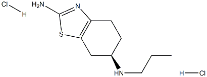 (R)-2-Amino-4,5,6,7-tetrahydro-6-(propylamino) benzothiazole dihydrochloride Struktur