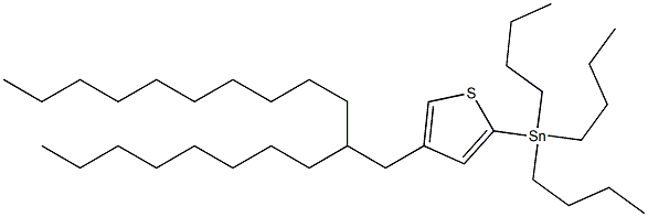 Tributyl-[4-(2-octyl-dodecyl)-thiophen-2-yl]-stannane Struktur