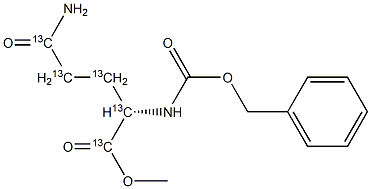 N2-[(Phenylmethoxy)carbonyl]-L-glutamine Methyl Ester-13C5 Struktur