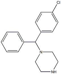 (-)-1-[1-(4-chlorophenyl)phenylmethyl]piperazine Struktur