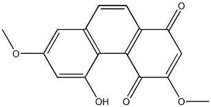 3,7-DIMETHOXY-5-HYDROXY-1,4-PHENANTHRENEQUINONE Struktur