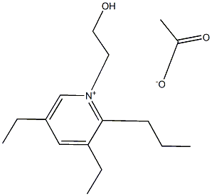 1-(2-HYDROXYETHYL)-2-PROPYL-3,5-DIETHYLPYRIDINIUMACETATE Struktur