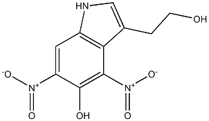 2-(5-HYDROXY-4,6-DINITRO-3-INDOLYL)ETHANOL Struktur