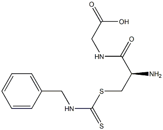 S-(N-BENZYLTHIOCARBAMOYL)-L-CYSTEINYLGLYCINE Struktur