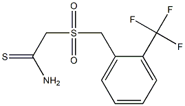 2-{[(2-TRIFLUOROMETHYL)BENZYL]SULPHONYL}ETHANETHIOAMIDE Struktur