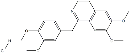 6,7-Dimethoxy-1-(3,4-dimethoxybenzyl)-3,4-dihydroisoquinolinehydrochloride Struktur