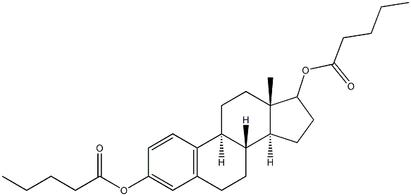 3,17-divaleryloxyestra-1,3,5(10)-triene Struktur