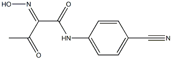 N-(4-CYANO-PHENYL)-2-HYDROXYIMINO-3-OXO-BUTYRAMIDE Struktur