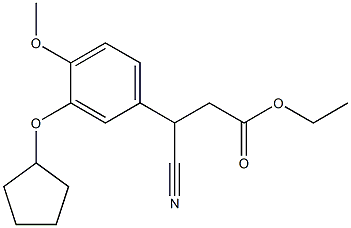 Ethyl 3-Cyano-3-[3-(Cyclopentyloxy)-4-Methoxyphenyl]Propanoate Struktur