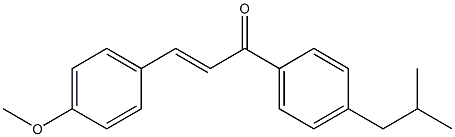 (E)-1-(4-isobutylphenyl)-3-(4-methoxyphenyl)prop-2-en-1-one Struktur