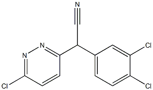 2-(3,4-dichlorophenyl)-2-(6-chloropyridazin-3-yl)acetonitrile Struktur