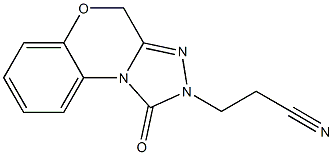 3-(2,4-Dihydro-1-oxo-1,2,4-triazolo(3,4-c)(1,4)-benzoxazin-2-yl)propionitrile Struktur