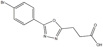 3-(5-(4-bromophenyl)-1,3,4-oxadiazol-2-yl)propanoic acid Struktur