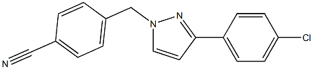 4-((3-(4-chlorophenyl)-1H-pyrazol-1-yl)methyl)benzonitrile Struktur