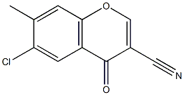 6-chloro-7-methyl-4-oxo-4H-chromene-3-carbonitrile Struktur