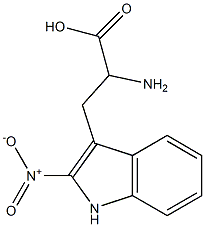 2-amino-3-(2-nitro-1H-indol-3-yl)propanoic acid Struktur