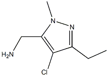 5-aminomethyl-4-chloro-3-ethyl-1-methyl -1H-pyrazole Struktur