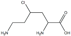 2,6-diamino-4-chloro-hexanoic acid Struktur