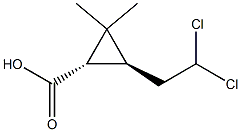 (1S-TRANS) 3-(2,2-DICHLOROETHANYL)-2,2-DIMETHYLCYCLO PROPANECARBOXLIC ACID Struktur