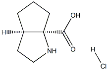 CIS-2-AZABICYCLO[3,3,0] OCTANE-CARBOXYLIC ACID HCL Struktur