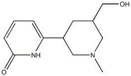 6-[5-(hydroxymethyl)-1-methyl-3-piperidyl]-1H-pyridin-2-one Struktur