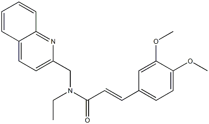 (2E)-3-(3,4-DIMETHOXYPHENYL)-N-ETHYL-N-(QUINOLIN-2-YLMETHYL)ACRYLAMIDE Struktur