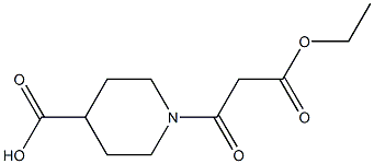 1-(2-ETHOXYCARBONYL-ACETYL)-PIPERIDINE-4-CARBOXYLIC ACID Struktur