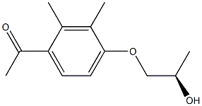 1-[4-(2-(R)-HYDROXYPROPOXY)-2,3-DIMETHYLPHENYL]ETHANONE Struktur