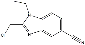 2-(CHLOROMETHYL)-1-ETHYL-1H-BENZIMIDAZOLE-5-CARBONITRILE Struktur