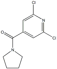 2,6-DICHLORO-4-(PYRROLIDIN-1-YLCARBONYL)PYRIDINE Struktur