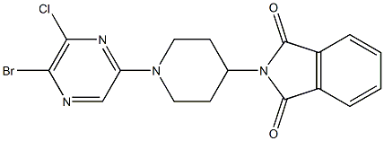 2-[1-(5-BROMO-6-CHLOROPYRAZIN-2-YL)PIPERIDIN-4-YL]-1H-ISOINDOLE-1,3(2H)-DIONE Struktur