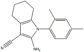 2-AMINO-1-(2,4-DIMETHYLPHENYL)-4,5,6,7-TETRAHYDRO-1H-INDOLE-3-CARBONITRILE Struktur