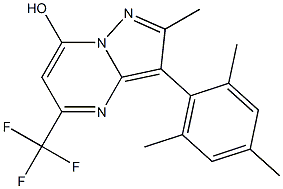 3-MESITYL-2-METHYL-5-(TRIFLUOROMETHYL)PYRAZOLO[1,5-A]PYRIMIDIN-7-OL Struktur