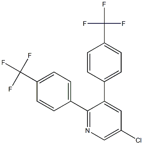 5-CHLORO-2,3-BIS[4-(TRIFLUOROMETHYL)PHENYL]PYRIDINE Struktur