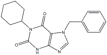 7-BENZYL-1-CYCLOHEXYL-3,7-DIHYDRO-1H-PURINE-2,6-DIONE Struktur