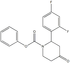 PHENYL 2-(2,4-DIFLUOROPHENYL)-4-OXOPIPERIDINE-1-CARBOXYLATE Struktur