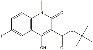 TERTBUTYL 4-HYDROXY-6-IODO-1-METHY-2-OXO-1,2-DIHYDROQUINOLINE-3-CARBOXYLATE Struktur