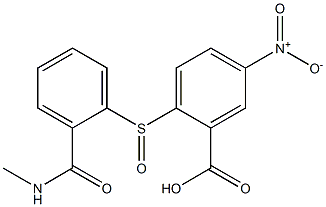 2-({2-[(methylamino)carbonyl]phenyl}sulfinyl)-5-nitrobenzoic acid Struktur