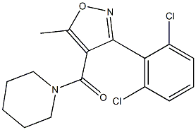 [3-(2,6-dichlorophenyl)-5-methyl-4-isoxazolyl](piperidino)methanone Struktur