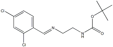 tert-butyl N-{2-[(2,4-dichlorobenzylidene)amino]ethyl}carbamate Struktur