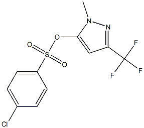 1-methyl-3-(trifluoromethyl)-1H-pyrazol-5-yl 4-chlorobenzene-1-sulfonate Struktur