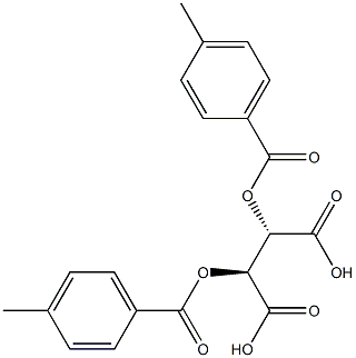 (2S,3S)-2,3-bis[(4-methylbenzoyl)oxy]butanedioic acid Struktur