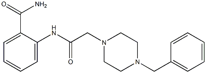 2-{[2-(4-benzylpiperazino)acetyl]amino}benzenecarboxamide Struktur