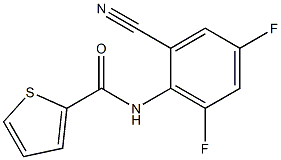 N2-(2-cyano-4,6-difluorophenyl)thiophene-2-carboxamide Struktur